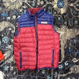 Vineyard Vines Burgandy and Navy puffer vest